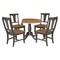 International Concepts Round Round 42 in. Dual Drop Leaf Dining Table with 4 Panel Back Chairs  in Hickory/Washed Coal K45-42DPT-C110-4 - alternate 10